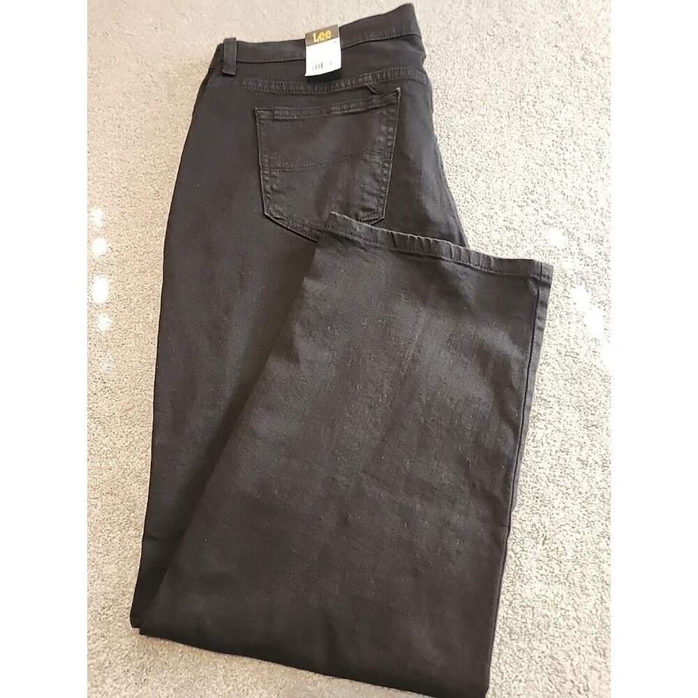 Lee Straight Leg Jeans Women's Size 18 Short Relaxed Fit Mid Rise Stretch